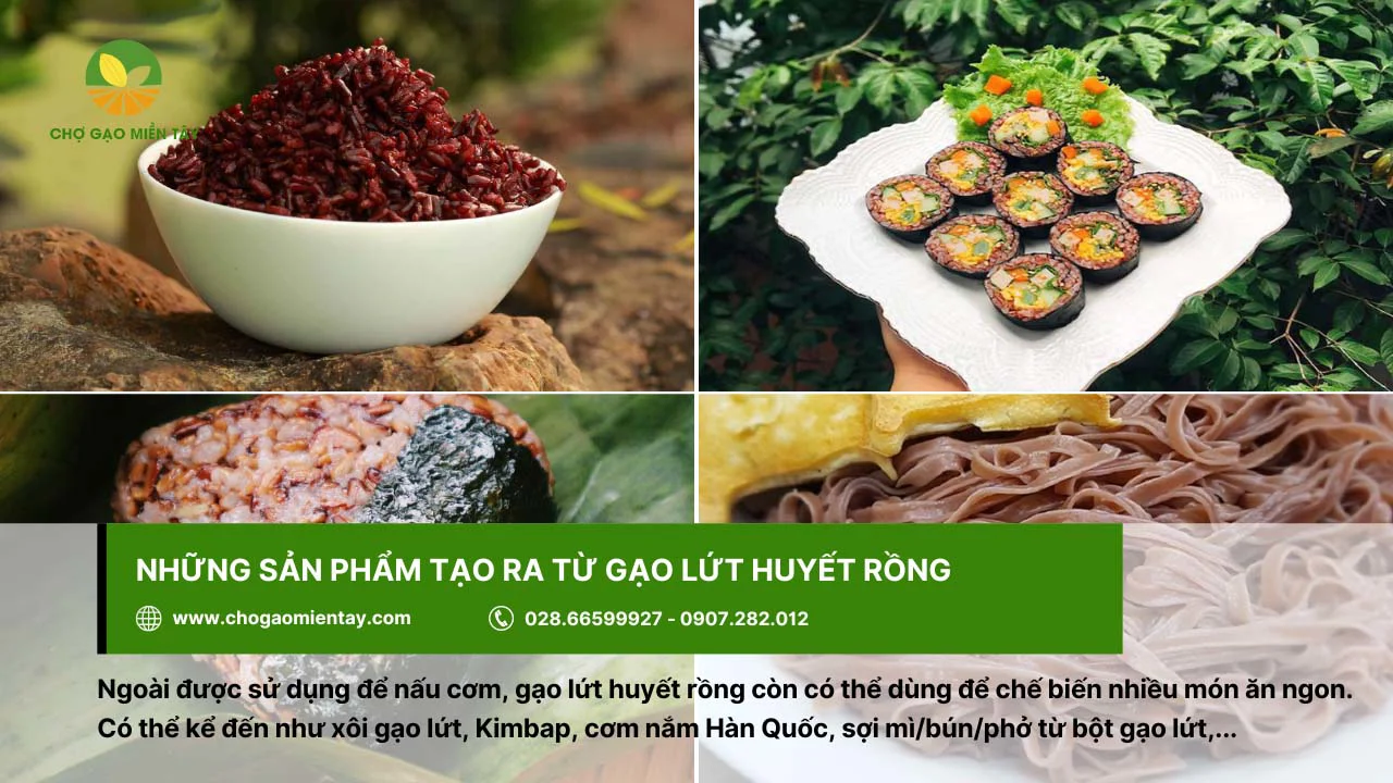 Gạo lứt huyết rồng có thể làm đa dạng món ăn