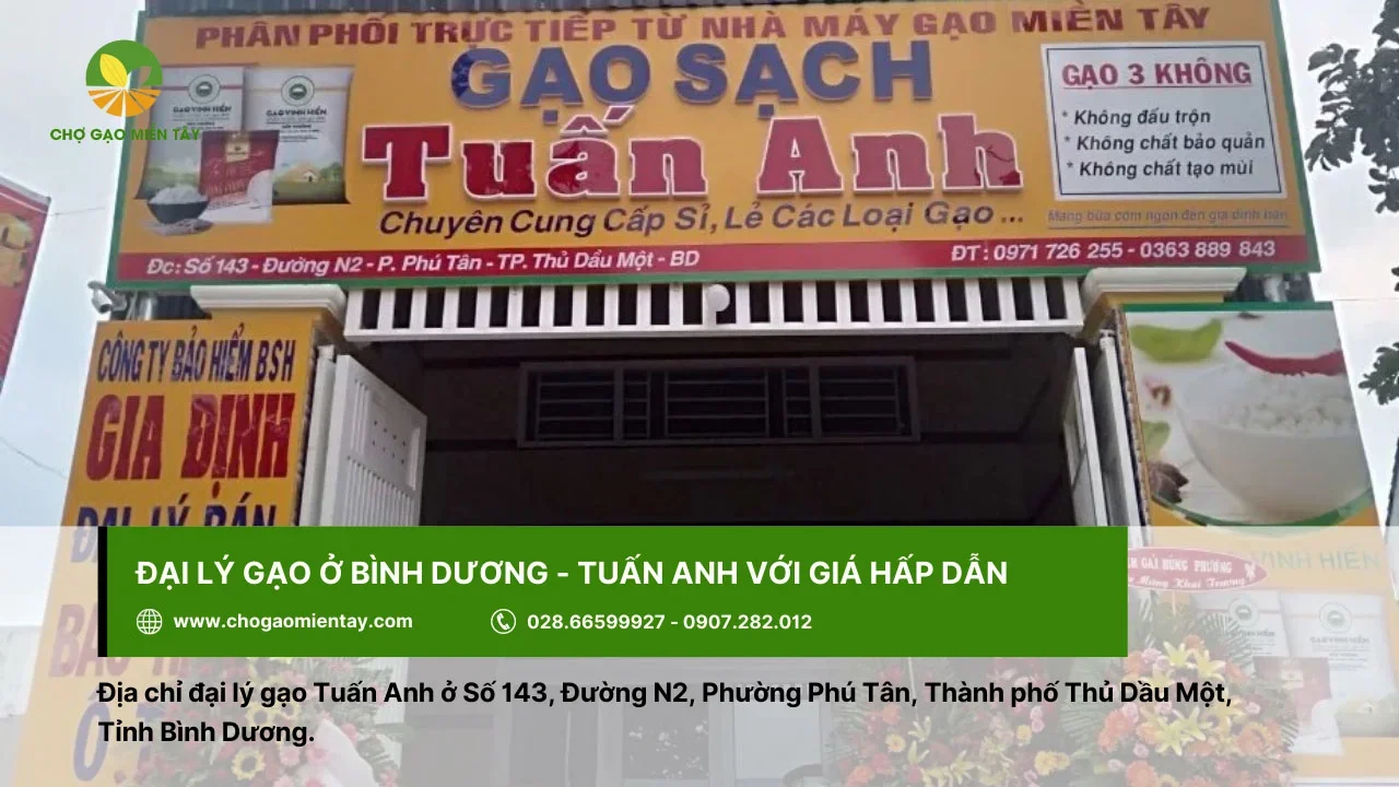 Đại lý gạo Tuấn Anh với giá thành hấp dẫn