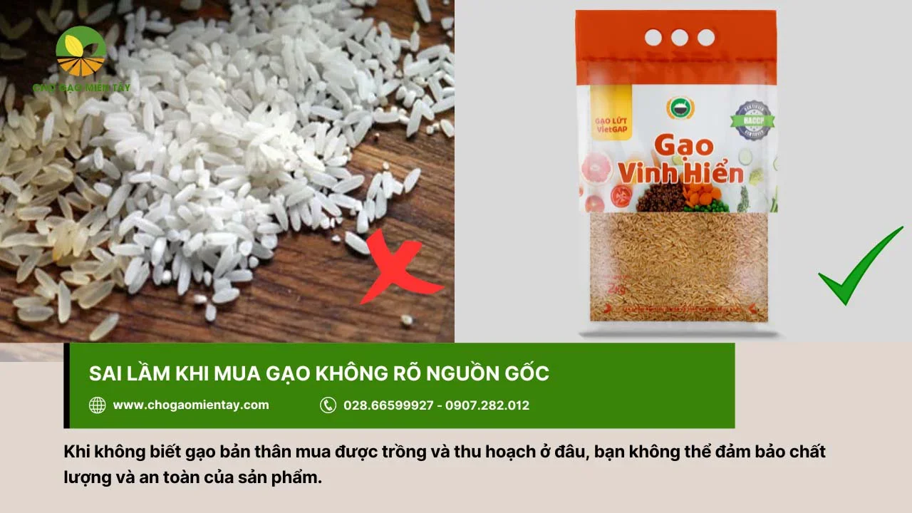 Cần tìm hiểu nguồn gốc của gạo trước khi quyết định mua