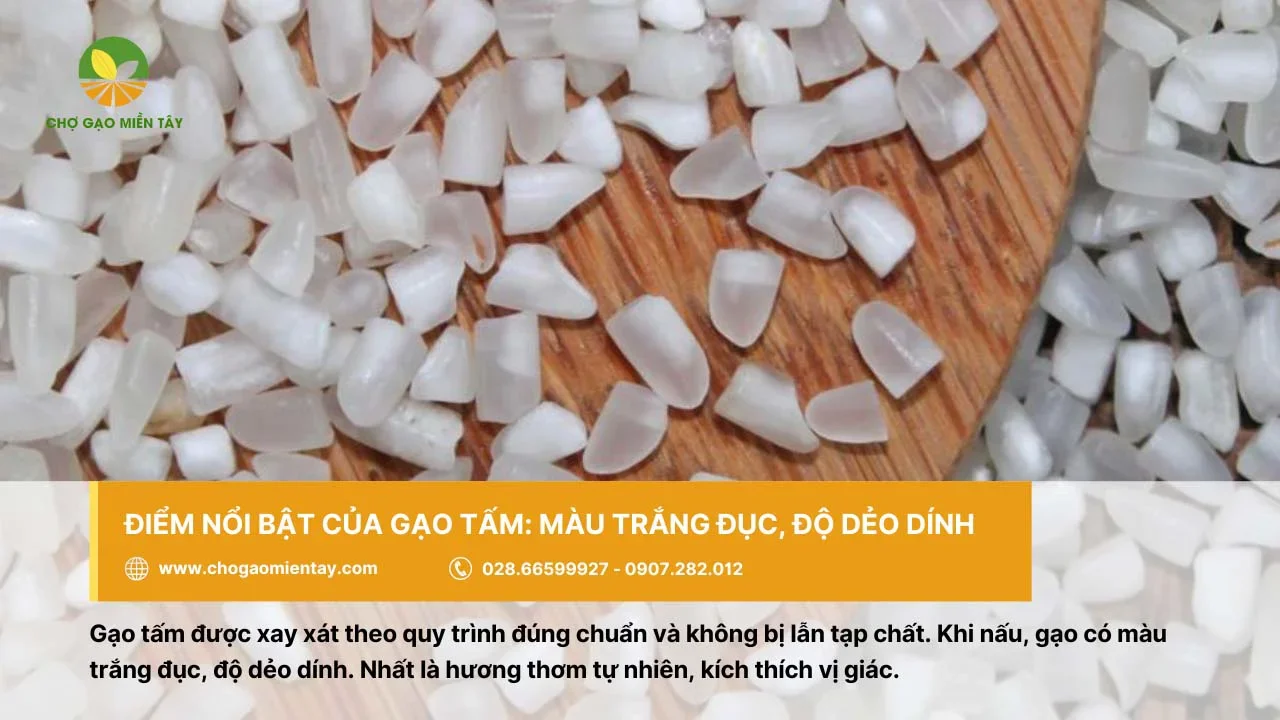 Gạo tấm không bị lẫn tạp chất