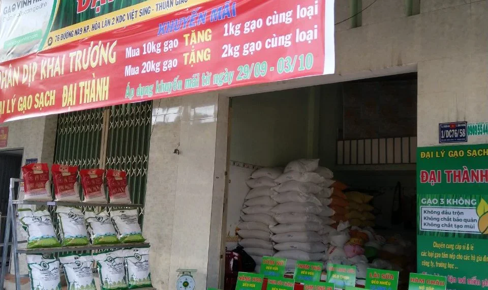 Vị trí địa lý phù hợp với đại lý gạo