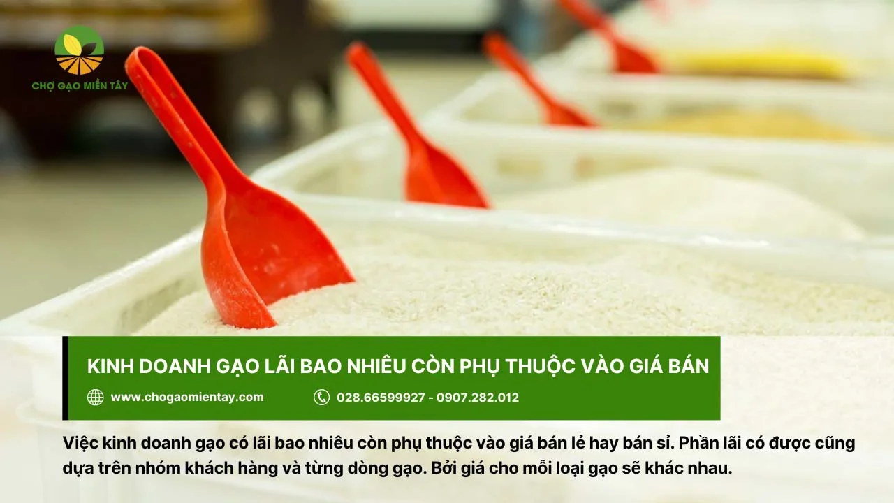 Lãi khi kinh doanh gạo còn phụ thuộc vào nhiều yếu tố
