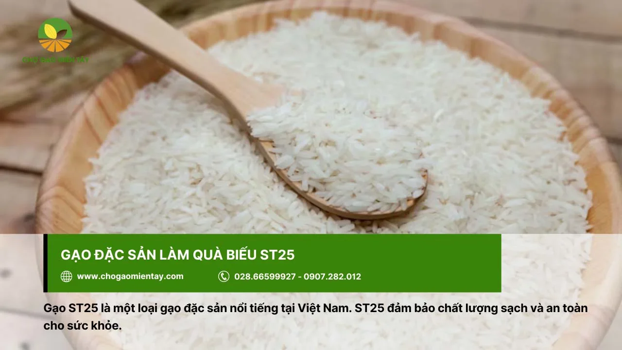 Gạo ST25 làm quà biếu bởi an toàn cho sức khỏe