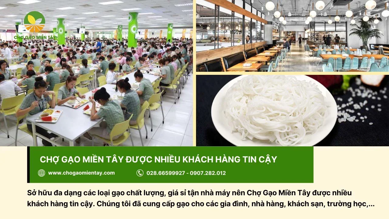 Chợ Gạo Miền Tây cung cấp gạo cho đa dạng đối tượng