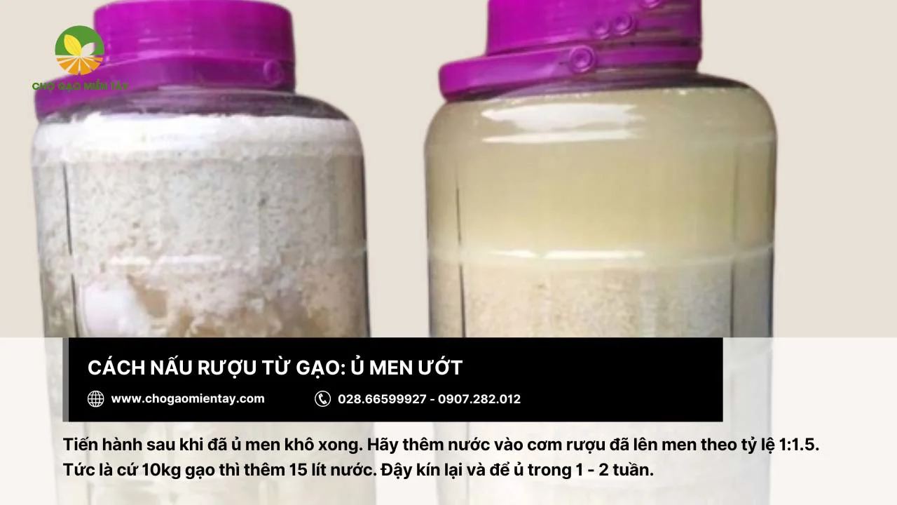 Ủ men ướt khoảng 1 - 2 tuần