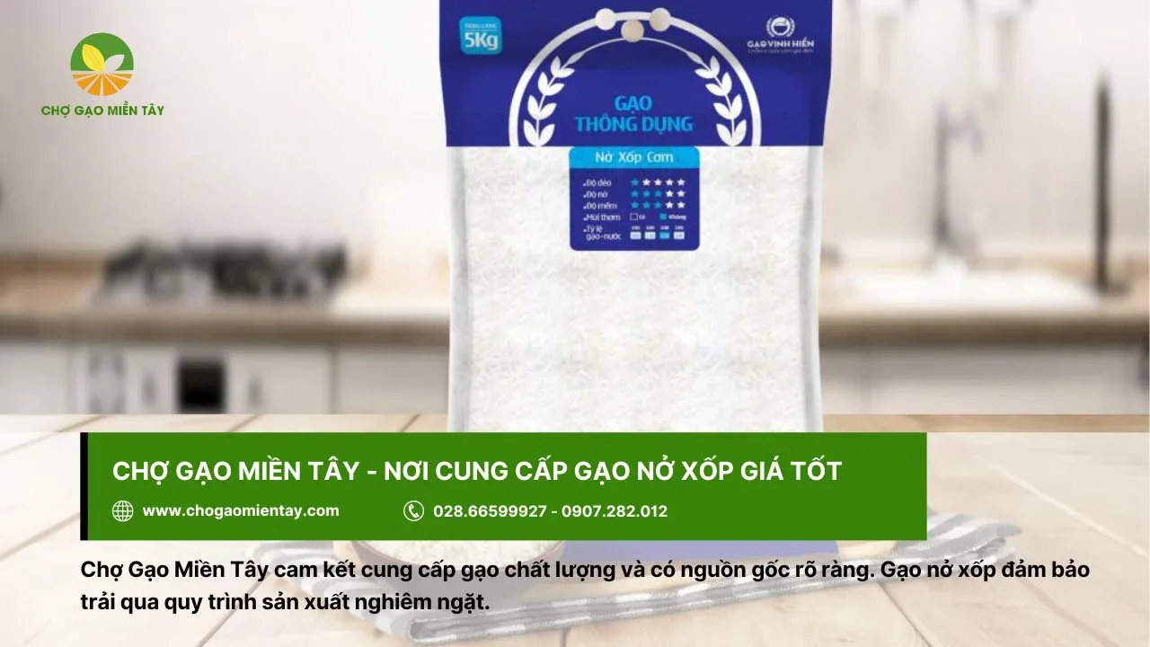 Chợ Gạo Miền Tây cung cấp gạo nở xốp chất lượng