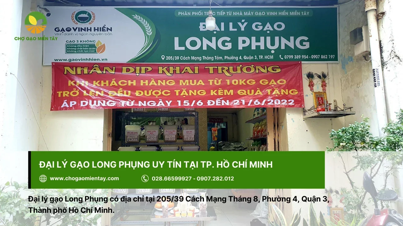 Long Phụng - Đại lý gạo của Chợ Gạo Miền Tây tại TPHCM