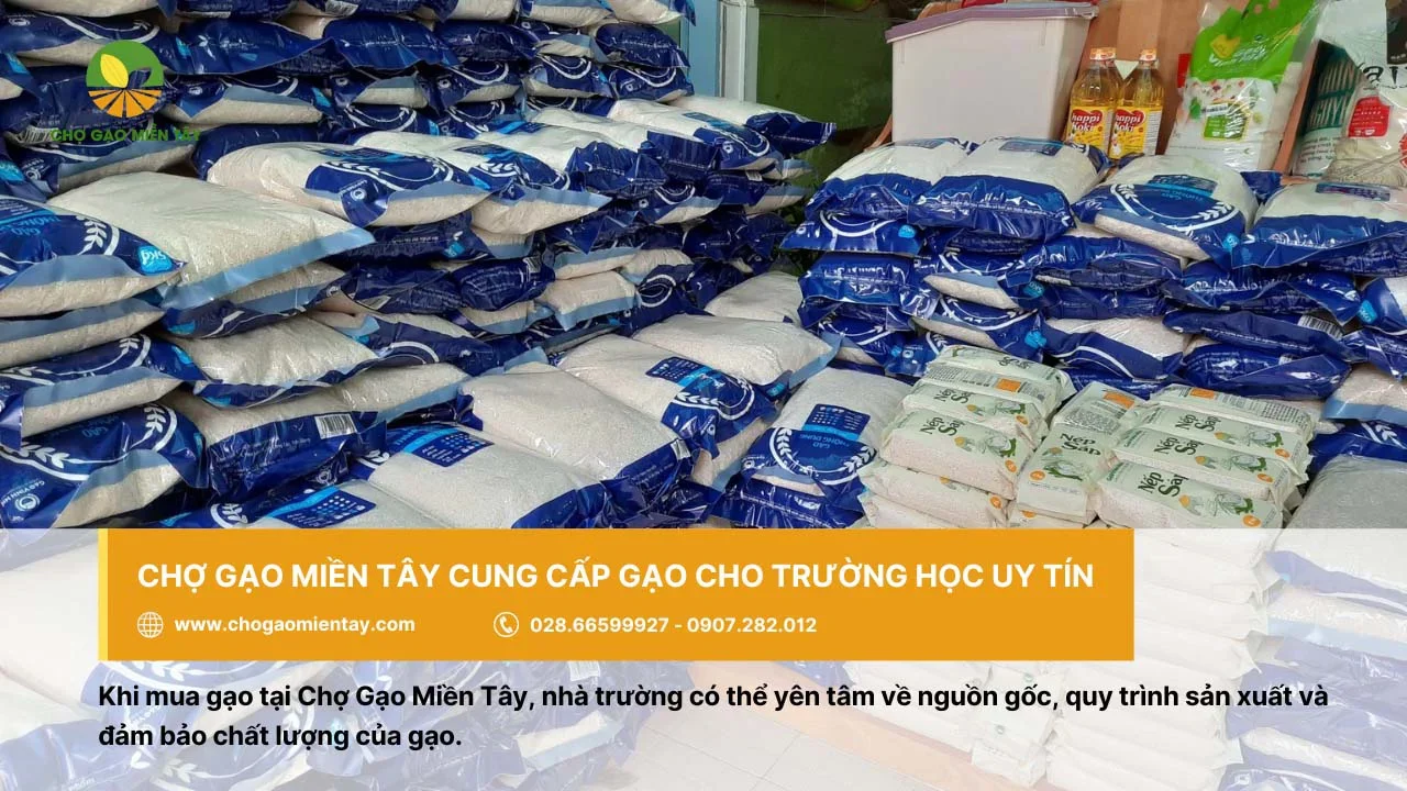 Tìm gạo cung cấp cho trường học uy tín, hãy đến với Chợ Gạo Miền Tây