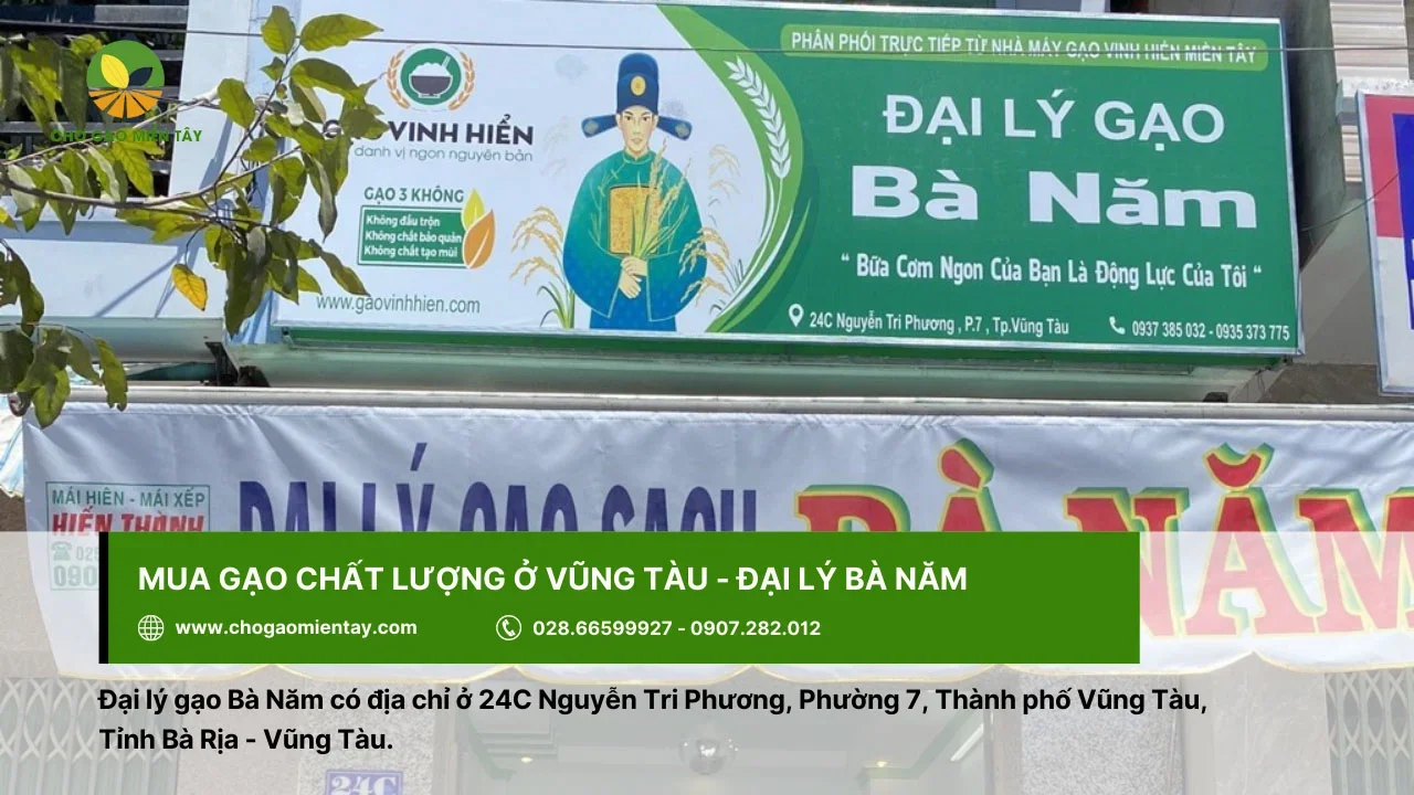 Bà Năm là đại lý cung cấp gạo an toàn, chất lượng tại Bà Rịa - Vũng Tàu