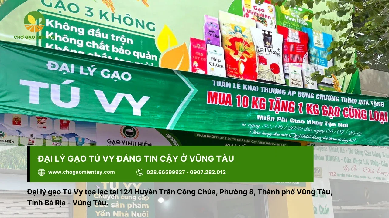 Tú Vy - đại lý gạo của Chợ Gạo Miền Tây ở Vũng Tàu