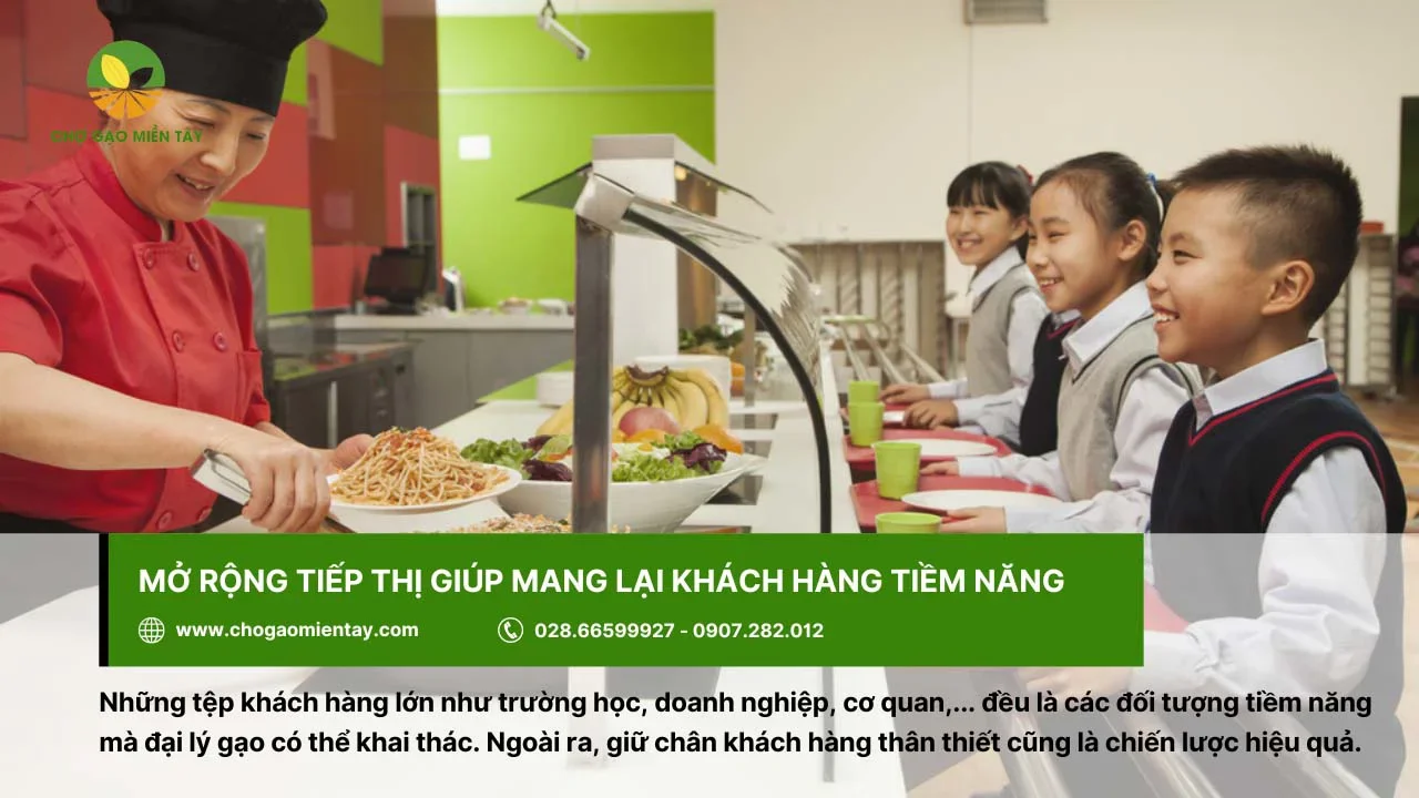 Mở rộng tiếp thị vào nhóm đối tượng tập thể như trường học