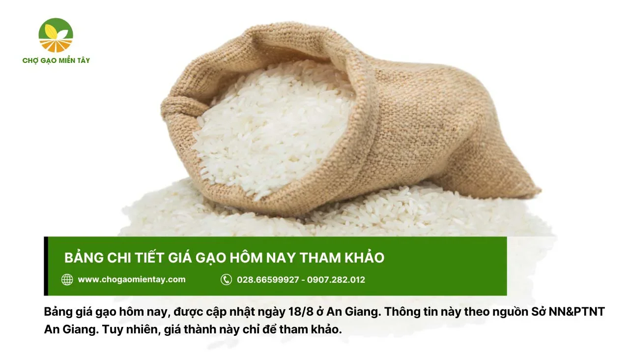 Giá tham khảo các loại gạo hiện nay