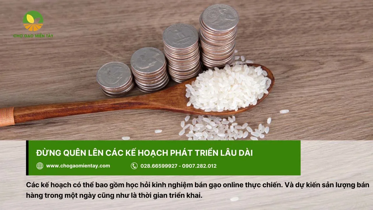 Chiến lược lâu dài là phương pháp để kinh doanh gạo online hiệu quả