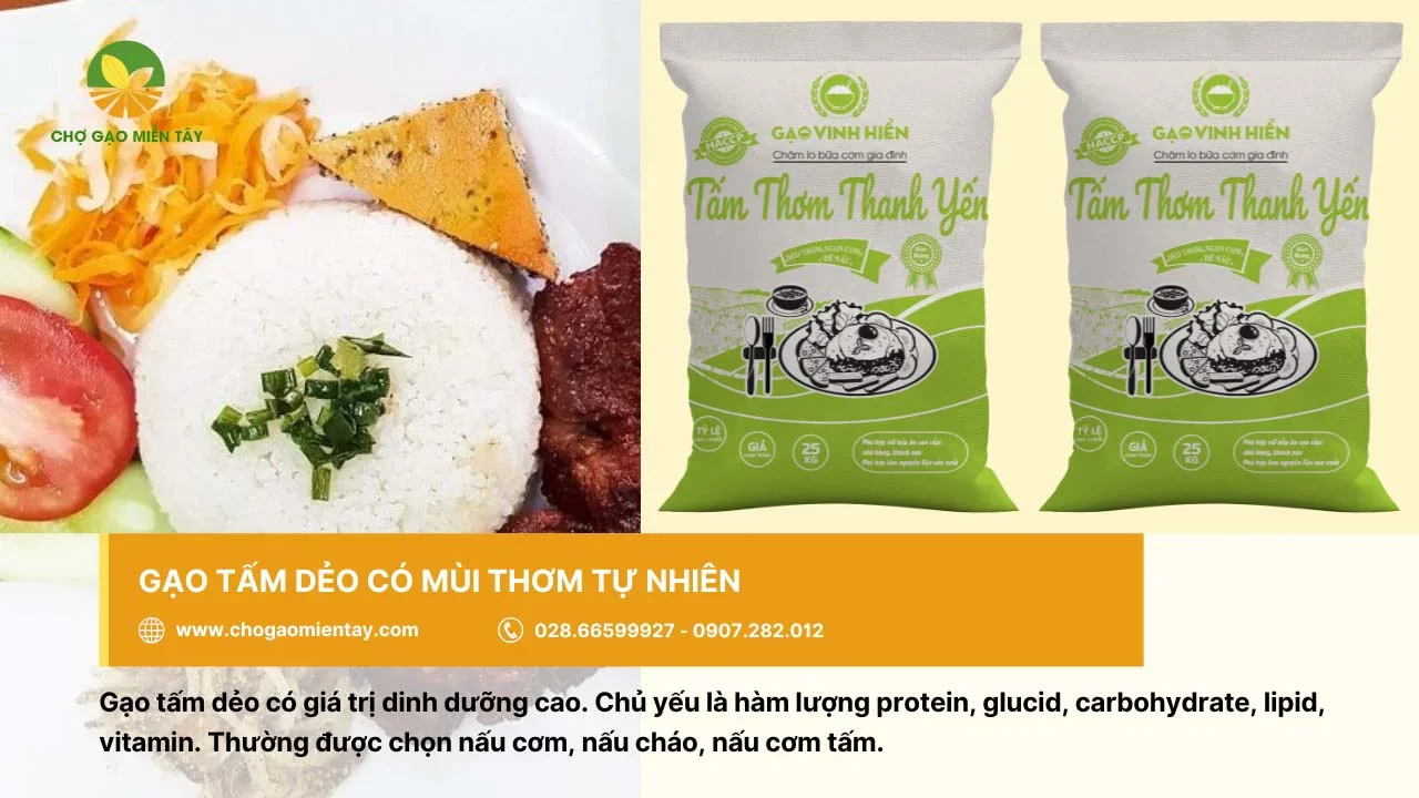 Gạo tấm dẻo phù hợp để nấu cơm tấm