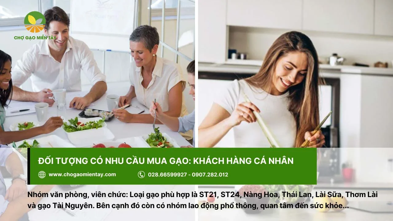 Đối tượng mua gạo là khách hàng cá nhân