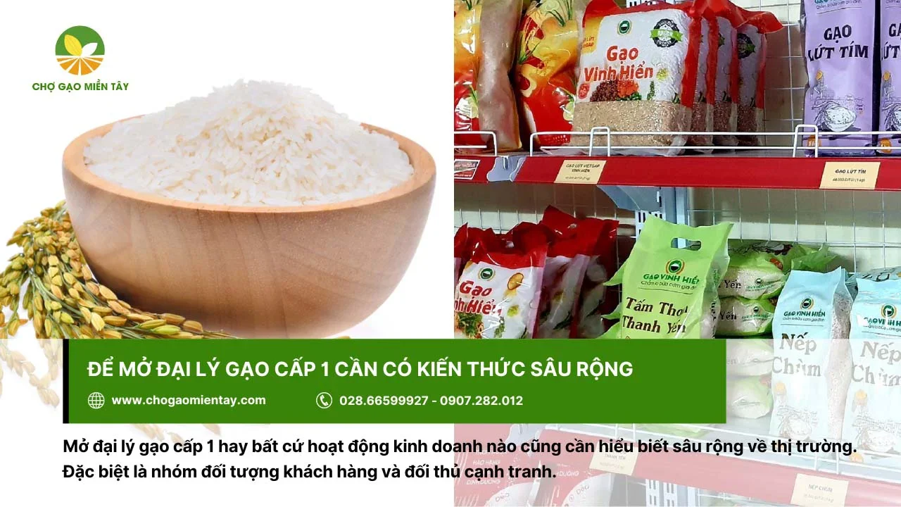 Cần trang bị kiến thức khi mở đại lý gạo cấp 1