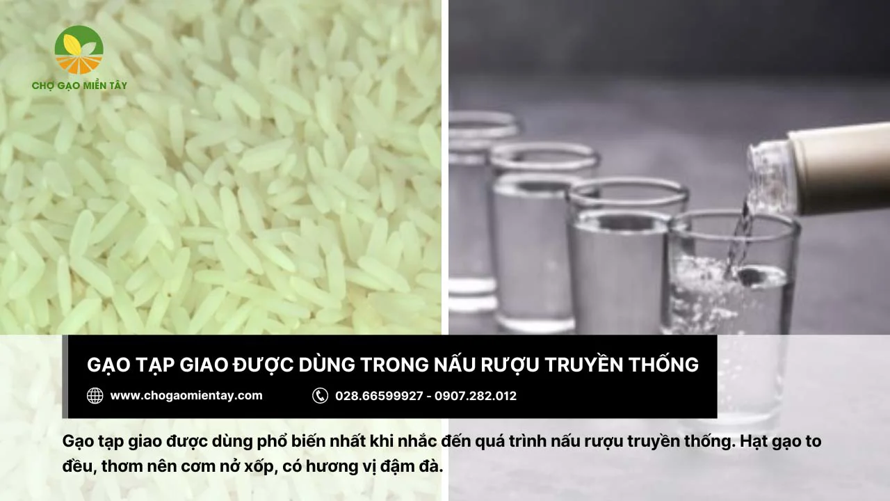 Nấu rượu truyền thống từ gạo tạp giao