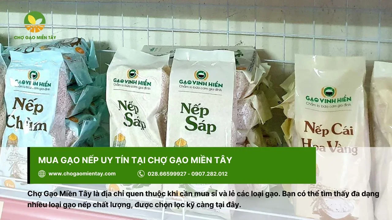 Mua gạo nếp giá tốt ở Chợ Gạo Miền Tây