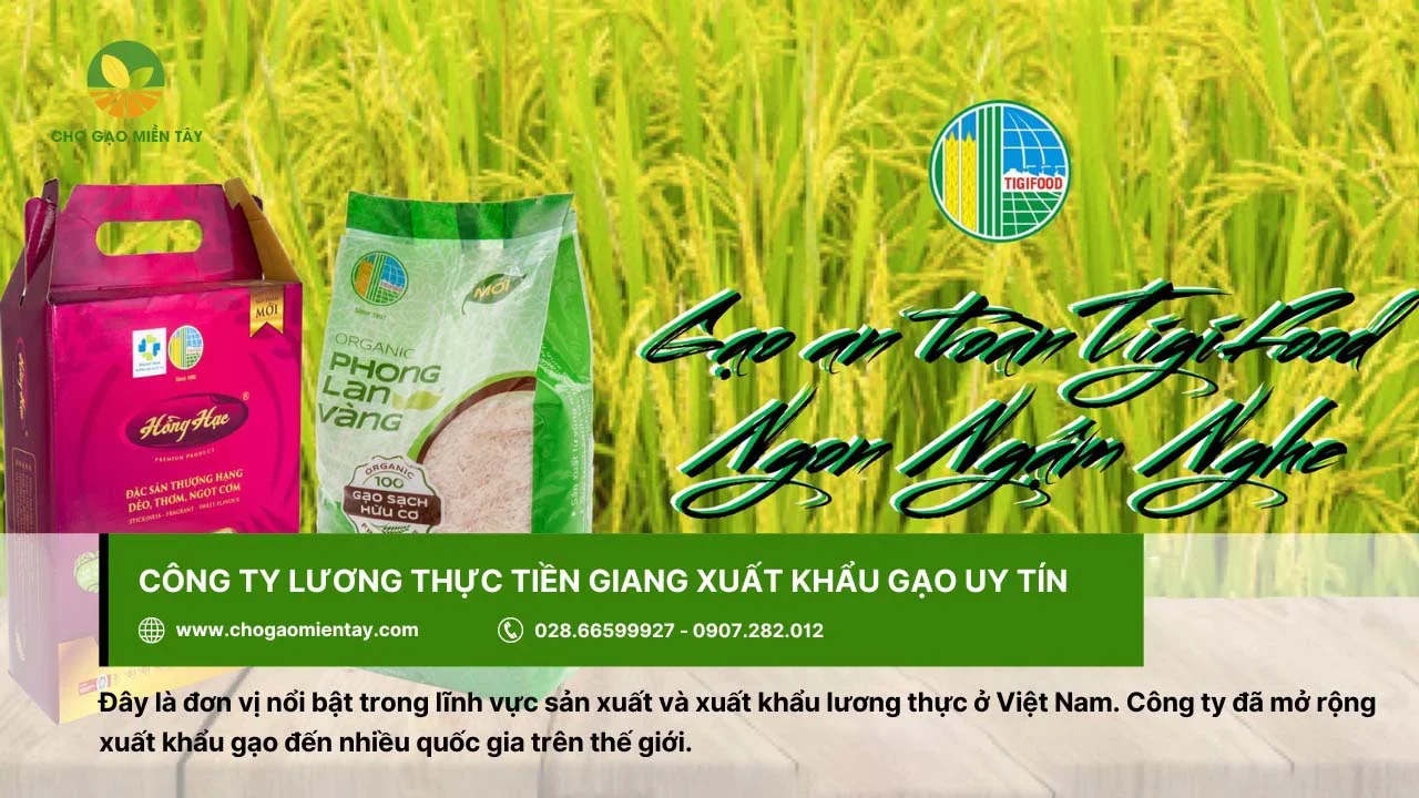 Công ty Lương Thực Tiền Giang xuất khẩu gạo đến nhiều quốc gia trên thế giới