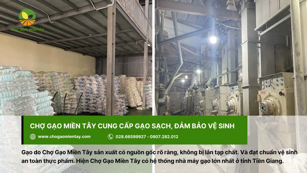 Sản phẩm gạo tại Chợ Gạo Miền Tây có nguồn gốc rõ ràng