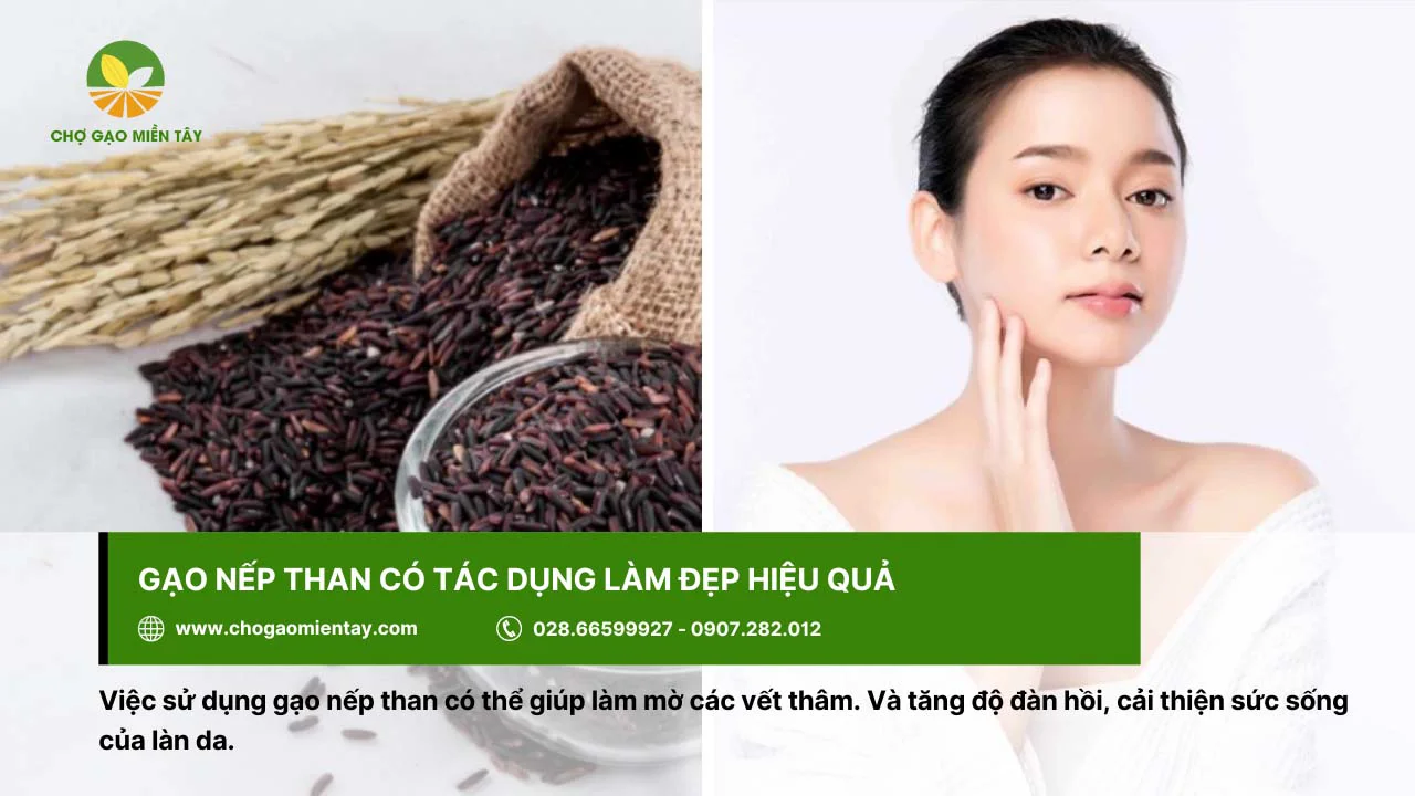 Gạo nếp than có hiệu quả trong làm đẹp