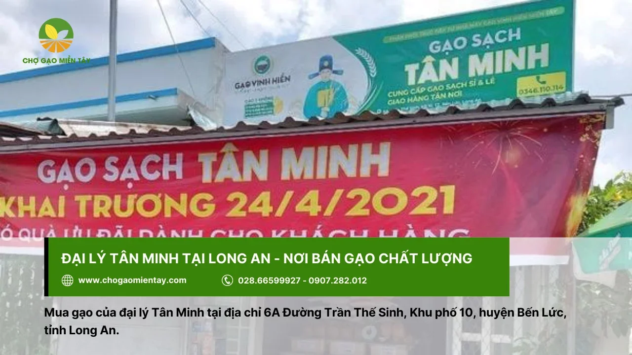 Gạo Tân Minh là đại lý cung cấp gạo chất lượng tại Long An