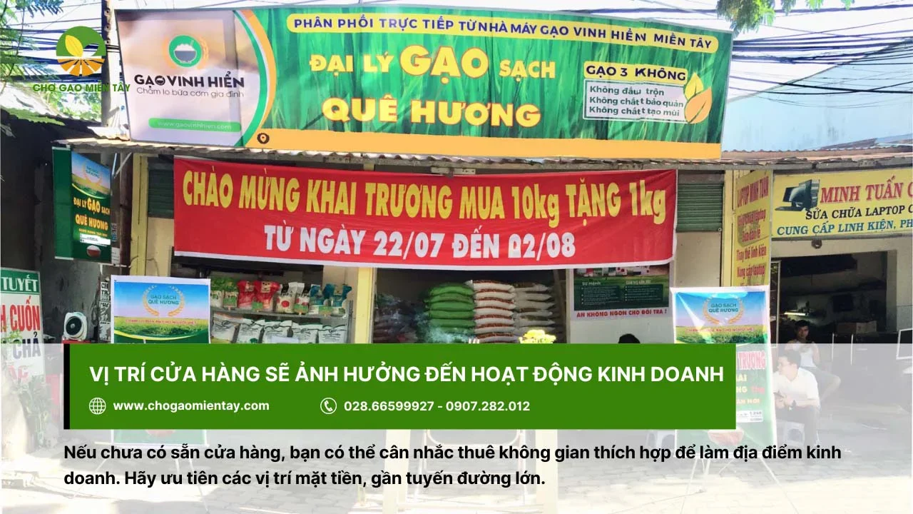 Vị trí cửa hàng sẽ ảnh hưởng đến hoạt động kinh doanh