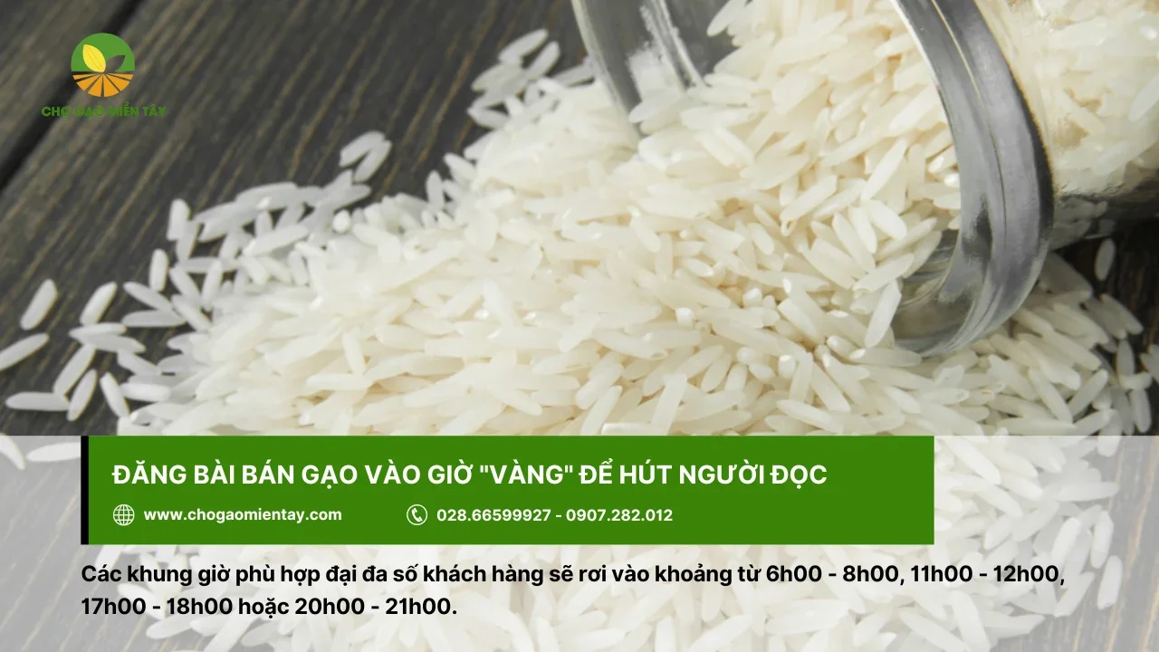 Nên đăng bài bán gạo vào khung giờ vàng trên Facebook