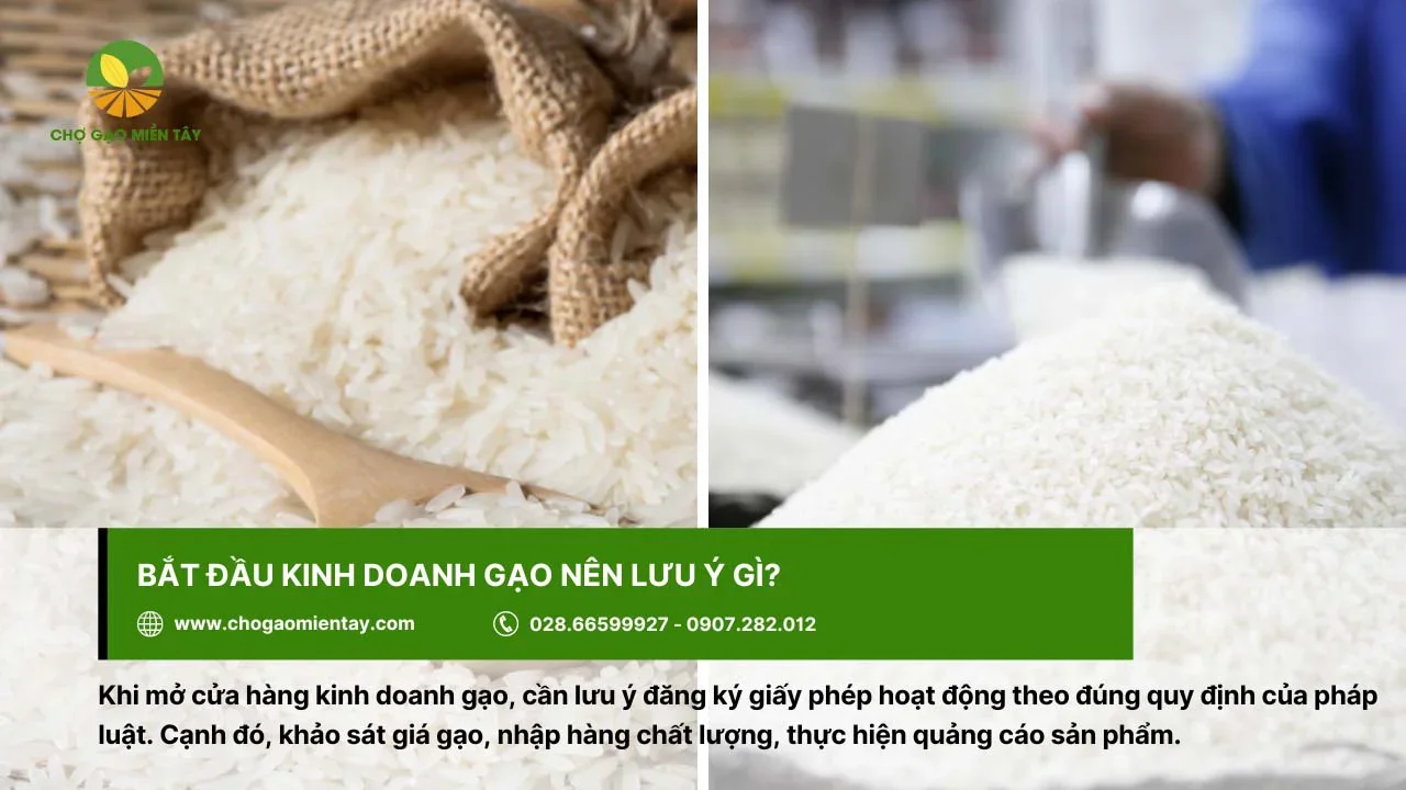 Đăng ký giấy phép hoạt động kinh doanh gạo là việc cần lưu ý