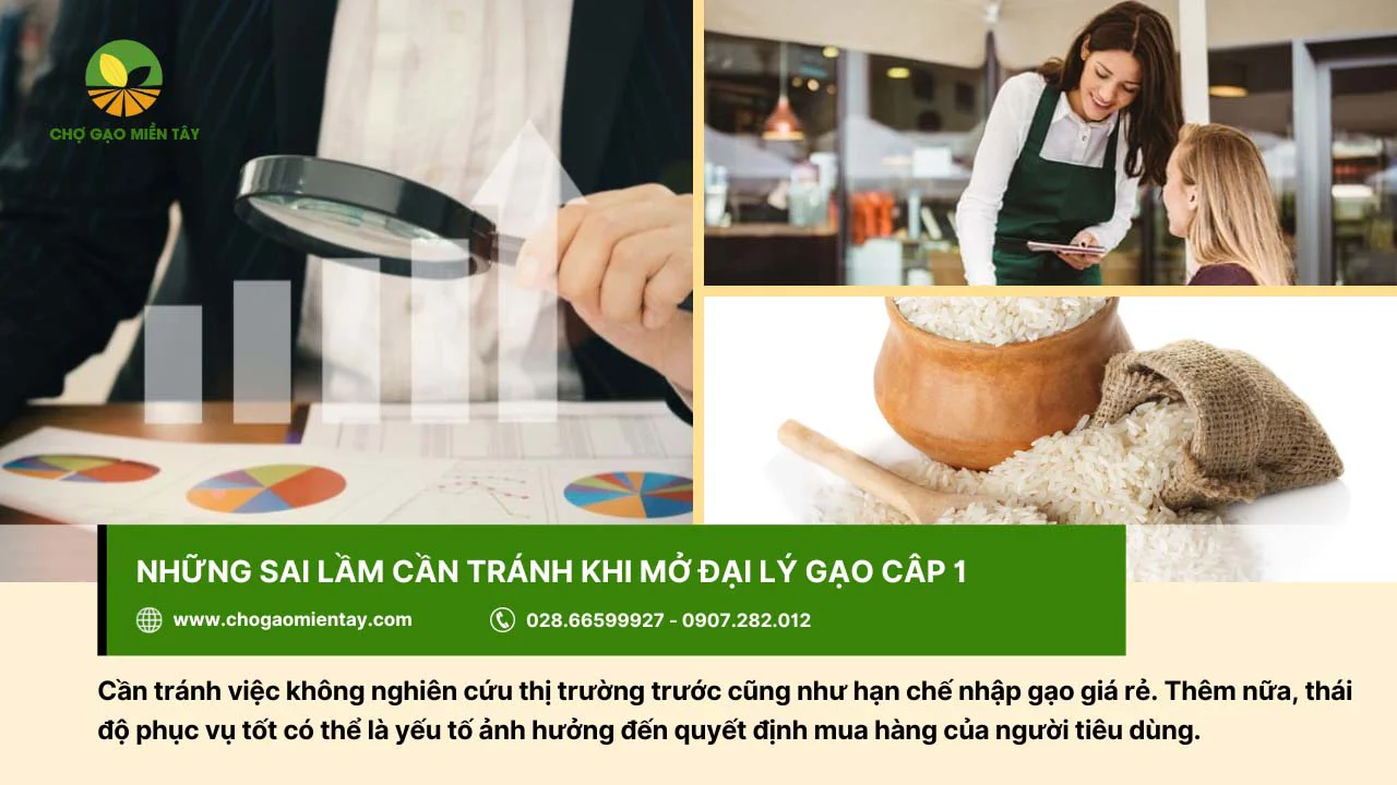 Các sai lầm cần tránh khi mở cửa hàng gạo