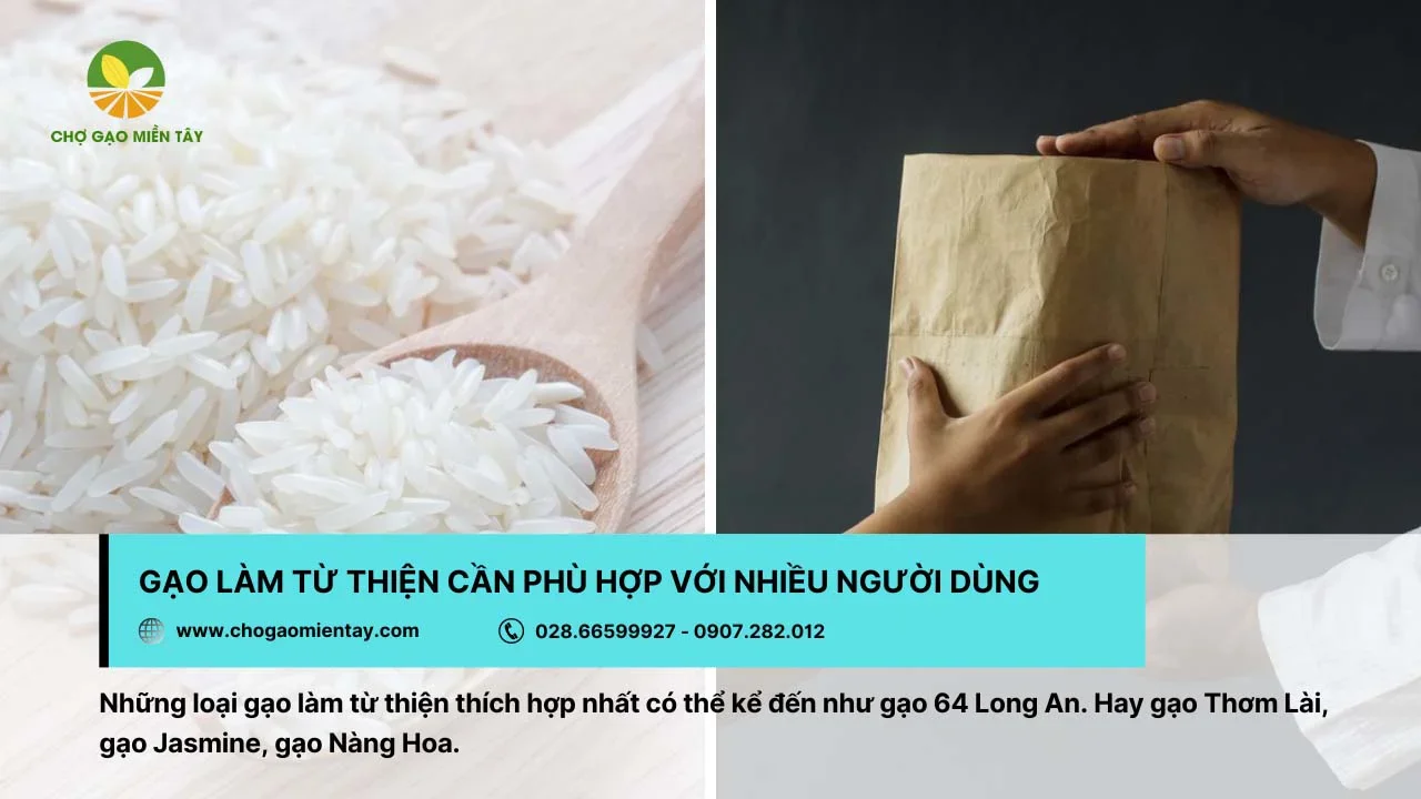 Gạo từ thiện nên chọn loại phù hợp với đa số người dùng