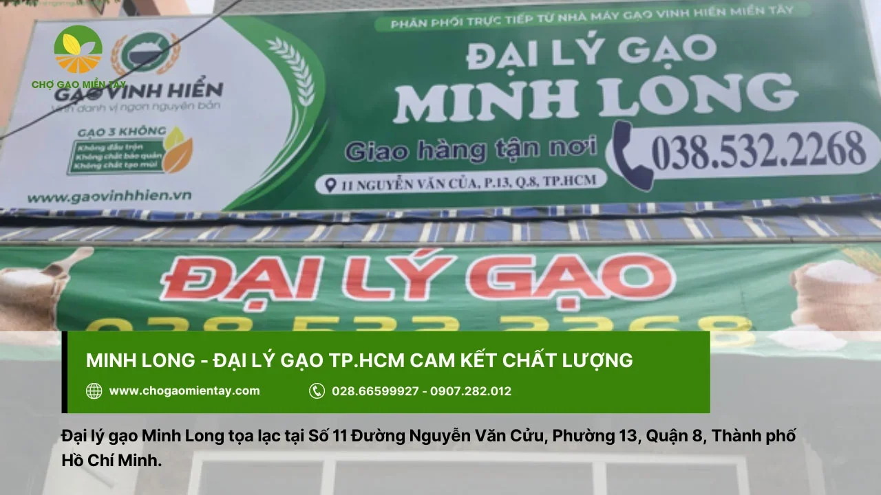 Đại lý gạo Minh Long cam kết chất lượng gạo tốt nhất